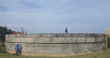 Águas de Bombinhas conclui inspeção estrutural no principal reservatório da cidade
