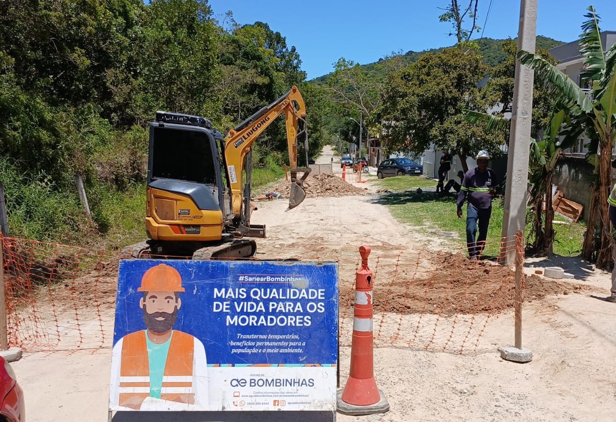 Águas de Bombinhas divulga o  cronograma de obras da rede de esgoto para esta semana